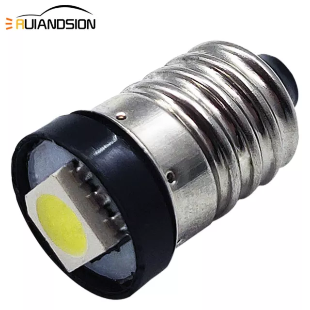 DC 3V/ 6V/ 12V/ 24V E10 5050 Lampe à ampoule LED à vis Blanc/ Blanc chaud/ Jaune