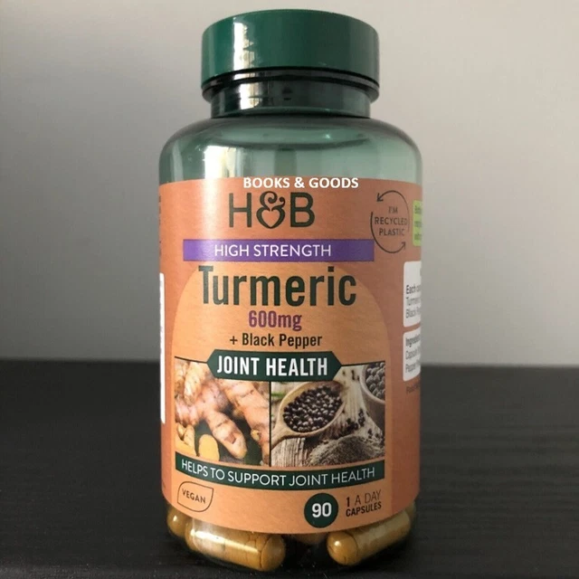 HOLLAND & BARRETT High Strength Turmeric 600mg 90 + Black Pepper