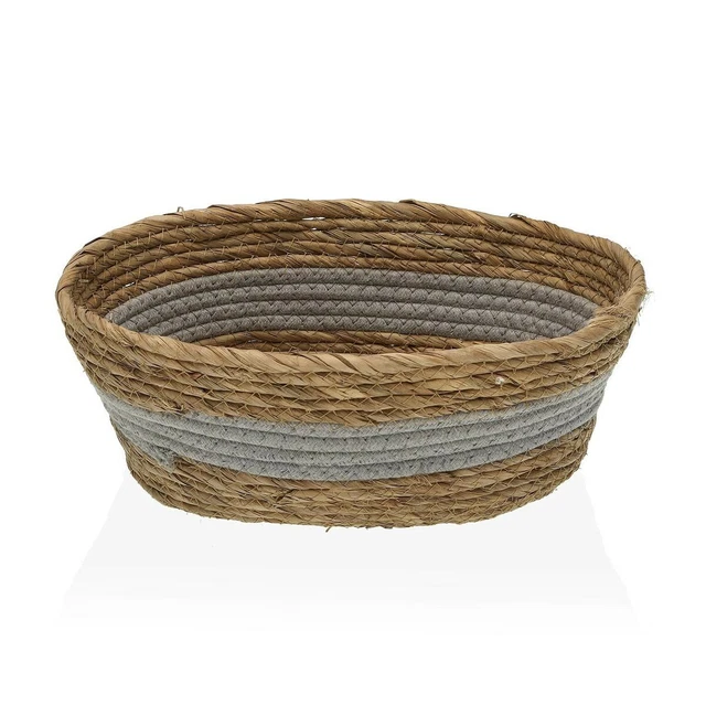 Cesta Multiusos Oval Versa S Gris Paja [23 x 29 x 12 cm]
