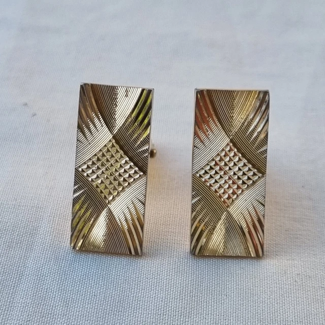 Paire De Boutons De Manchette Vintage DIAL En Plaqué Or - Parfait état