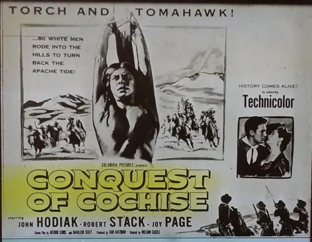 Conquest of Cochise Movie Advertising John Hodiak Magic Lantern Glass Slide