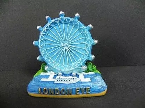 London Eye Noria, 4 CM Poly Fertig Modelo, Inglaterra GB Recuerdo, Nuevo