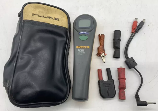 Fluke CO-220 Carbon Monoxide Detector Tester with Case (GAL139304)