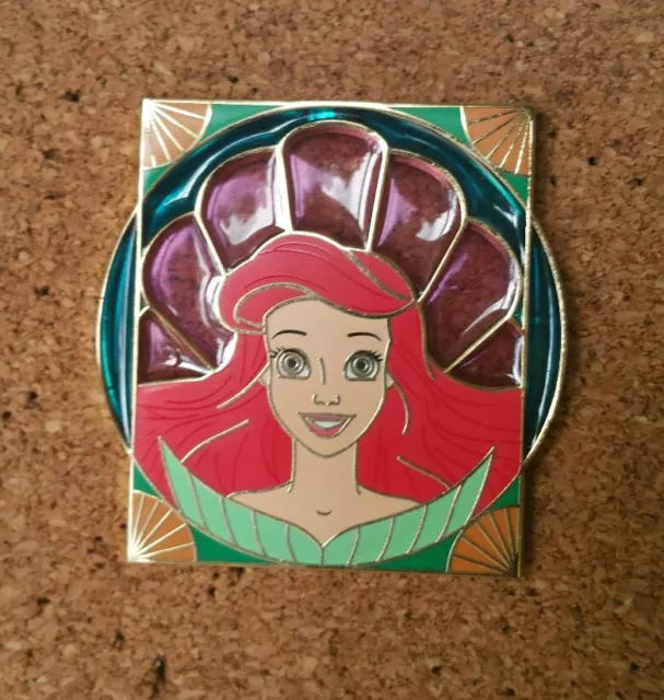 Disney Pin Royalty Reveal Conceal Mystery Ariel Stained Glass Portrait