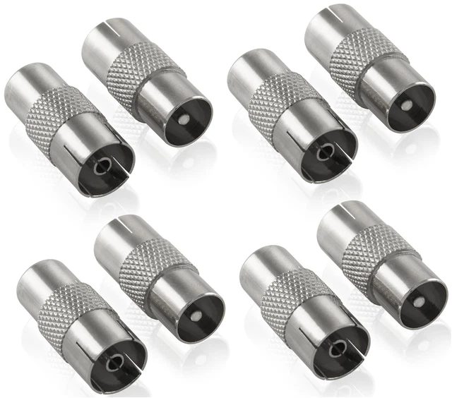 10 Connecteurs F à Compression Pour Câble Coaxial SAT/TV - Étanches, Pour RG58/RG59 (5-7,5mm)