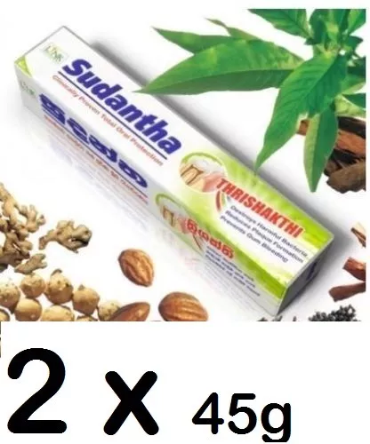 2x Link Natural SUDANTHA Herbal Tooth Paste for total oral protection 45g