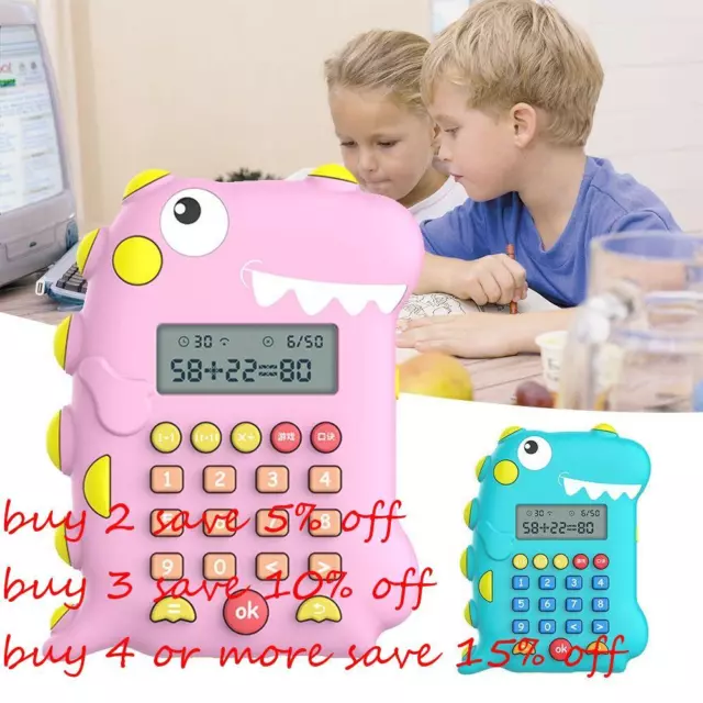 Educational Toy Montessori Toys Dinosaur Math Toys with Music Calculators