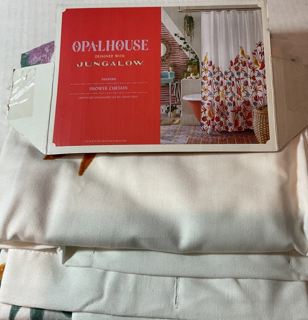 ⚡️Opalhouse Designed with Jungalow Natalia Bird White Shower Curtain (72 x 72)