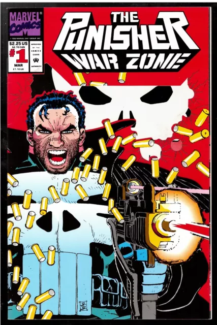 Punisher War Zone #1 (1992) 9.4/NM DIE CUT COVER JOHN ROMITA JR. CGC IT!