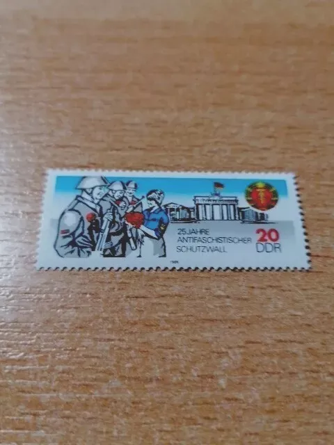 Briefmarken DDR 1986 MiNr 3037 25 Jahre Antifasch. Schutzwall postfrisch