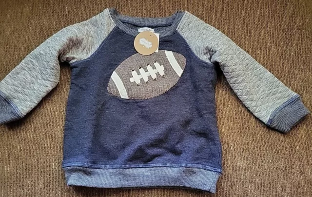 NWT Mud Pie Baby Boy Football Sweatshirt - 12M/18M