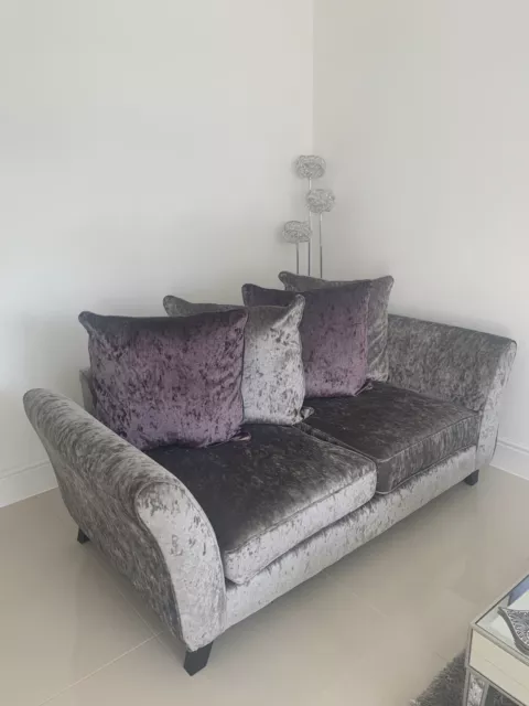 Dfs Crushed Velvet Sofas Two One Sofa