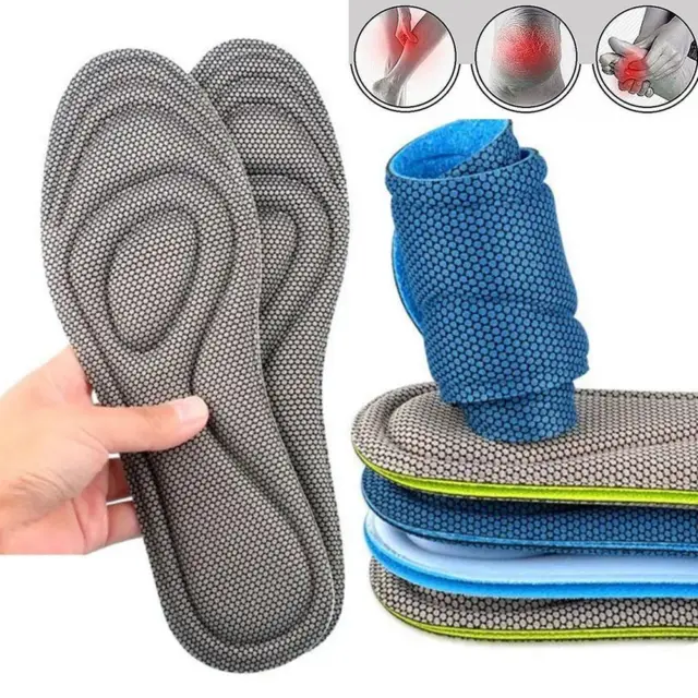 Plantillas ortopédicas de espuma viscoelástica 4D para zapatos almohadillas deportivas de sudor absorción X1A3