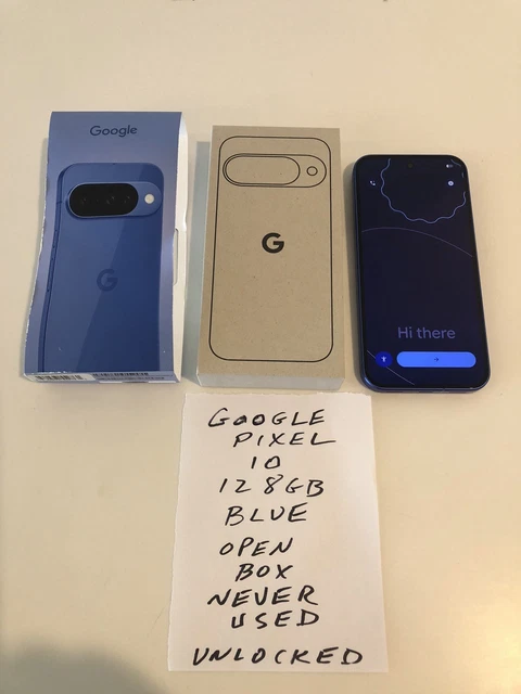 GOOGLE PIXEL 10 - 128 GB - Blue, Open Box, (Unlocked), Never Used