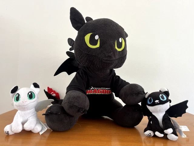 BUILD-A-BEAR TOOTHLESS IN HTTYD Winged Hoodie + 2 Night Lights