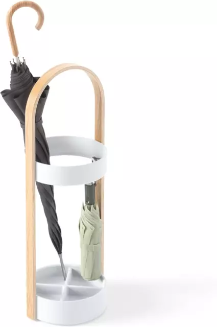 Bellwood Umbrella Stand (White-Natural)
