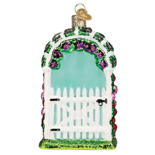 Old World Christmas GARDEN TRELLIS (36266) Glass Ornament w/OWC Box