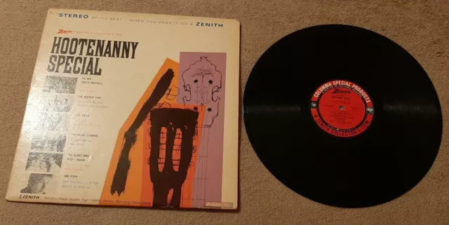 Zenith Hootenany Special LP Columbia CSP 216s vg-vg+ Bob Dylan Pete Seeger more