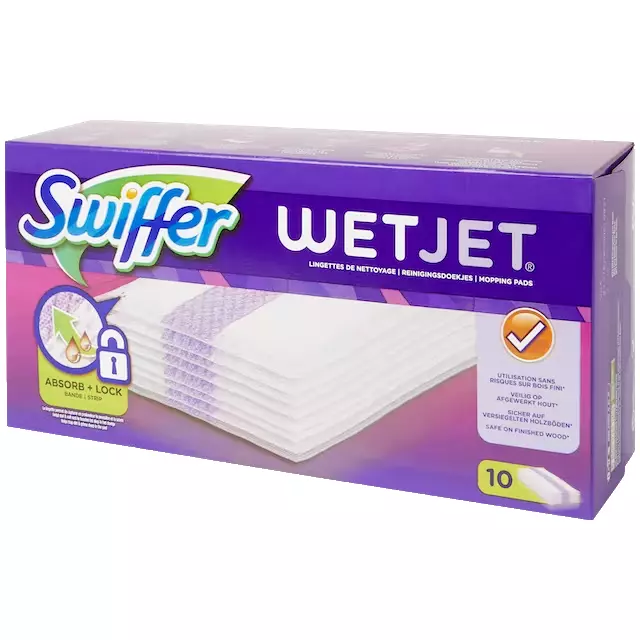 Paquet de 10 Lingettes pour Balai SWIFFER Wetjet Nettoyage humide neuf brillance