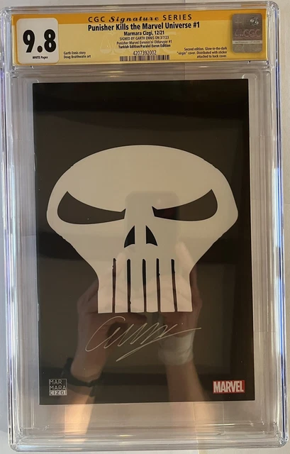 Punisher Kills The Marvel Universe CGC 9.8 signed Garth Ennis Glow in the dark