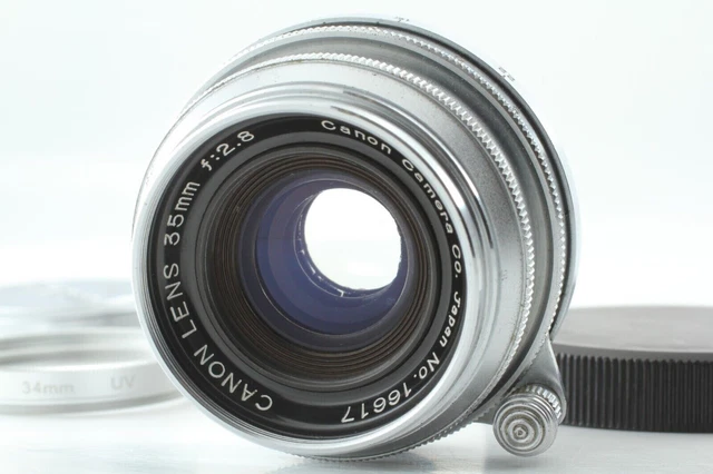 Near MINT Canon Serenar 35mm F/2.8 I Silver LTM L39 Leica Lens - USA Seller
