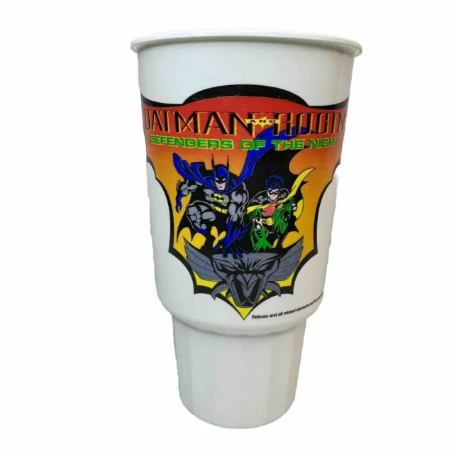 Vintage Batman & Robin Coke Cup Defends Of The Night Animated 90’s Plastic 1995