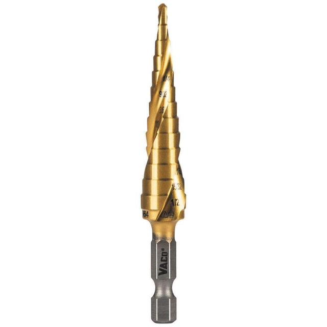 Klein Tools 1/8'' To 1/2'' Step Drill Bit Vaco