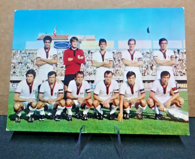 Splendida Rara Cartolina Calcio Us Cagliari 1970-71 Scudetto Riva Albertosi Nene