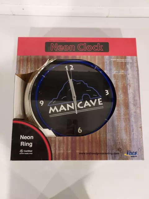 Mancave Neon Clock 15"x15"