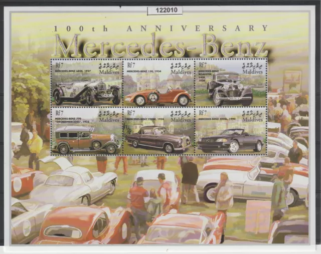 Maldivas 2001 Mercedes 100° - 6 Val N° 3225/30 Foto MNH MF122010