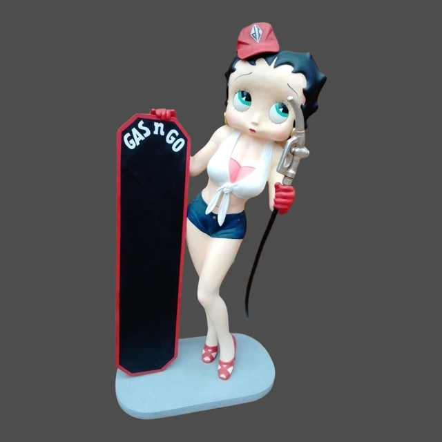 Betty Boop Statue / Petroliana Statues / Gas n Oil Cartoon Man Cave Mens Garage