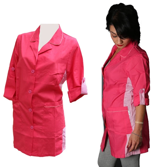 Camice Da Lavoro Donna Polycotton - Mezza Manica, 3 Tasche, Made In Italy, Per Maestre, Alimentari, Cameriere - Foto 3