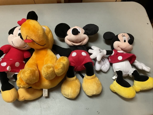 Disney Mickey And Minnie Mouse Plush Lot Dolls Disney Store Exclusive Lot