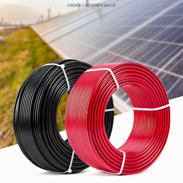 Nero Rosso Pannello Solare Estensione Cavo PV Connettore 14 Awg 5/10/20M X1 Pz