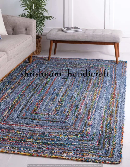 Bohemian Rug Cotton Natural Hemp Carpet Rectangle Rug Area Floor Living Room