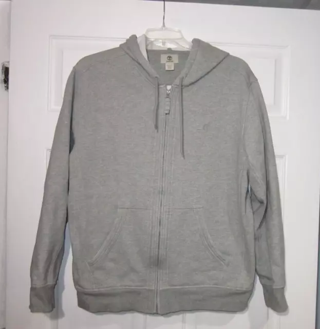 Timberland Full Zip Gray  Hoodie Sweatshirt, Mens Xl, #515Th