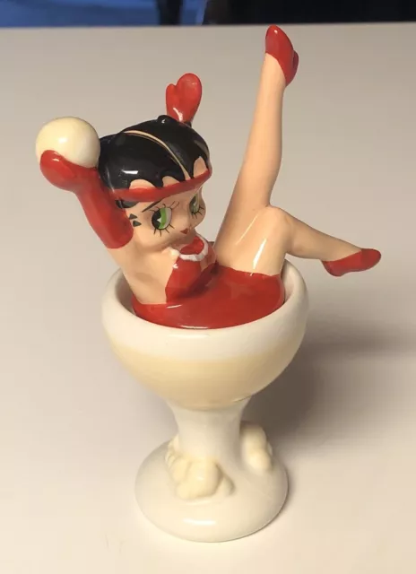 Betty Boop Sitting in Champagne Glass Salt & Pepper Shakers Magnetic