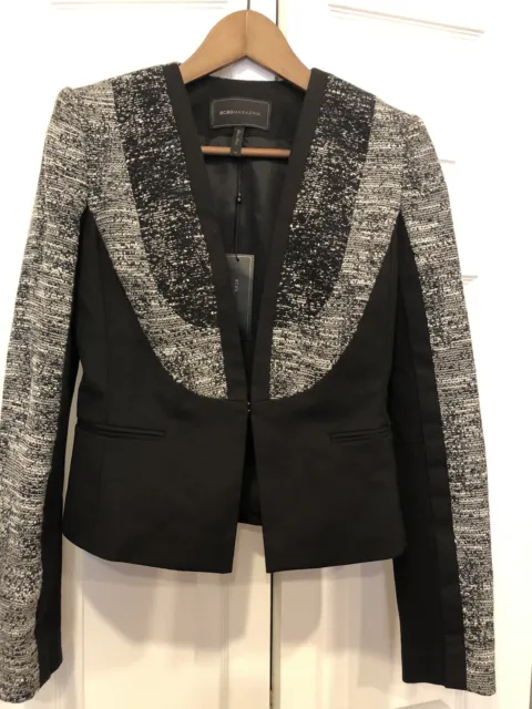 BCBGmaxazria Dallin Tweed Blazer-Jacket With Contrast Trim