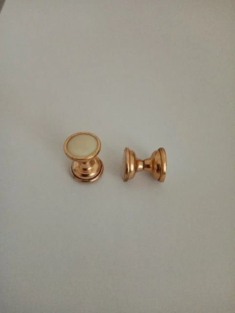 Lot De 2 Boutons De Manchettes Vintage Dorés Et Nacrés - Accessoire élégant Et Rétro Pour Chemise
