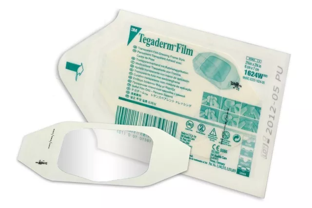 TEGADERM FILM 3M Dressing 6cm x 7cm x 5/10/100 (1624DW) BULK BUY/WHOLESALE