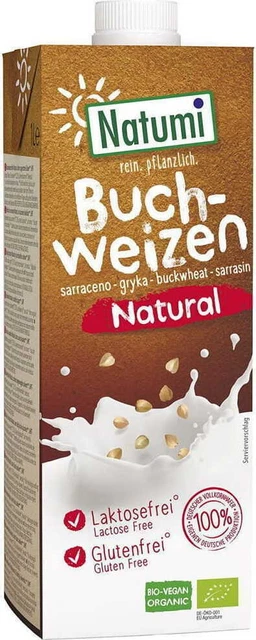 Boisson au sarrasin sans sucre ajouté, sans gluten bio 1 l - Natumi