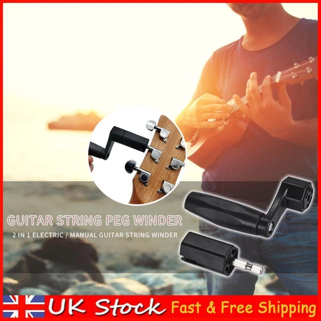 2 in 1 Guitar String Winder Bridge Peg Puller Electric Screwdriver Drill Bit
