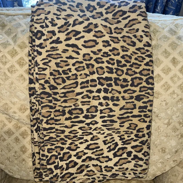 Ralph Lauren Home Aragon Leopard CHEETAH Print Full Size Double FLAT Bed Sheet