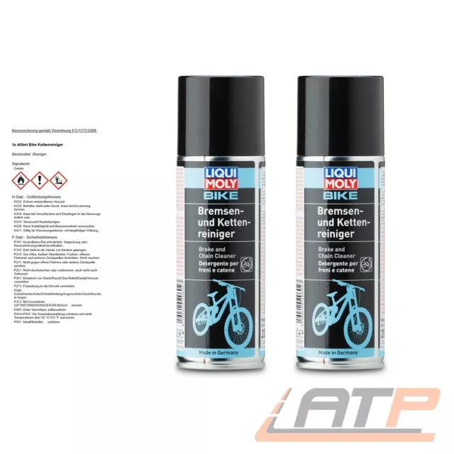 2x 400ml LIQUI MOLY BIKE KETTENREINIGER FAHRRAD KETTEN REINIGER ENTFETTER