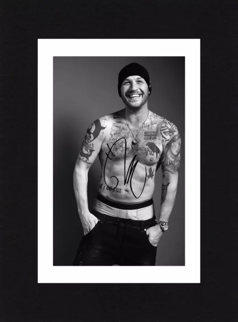 8X6 Mount TOM HARDY Signed PHOTO Print Ready To Frame TATTOOS MOVIES