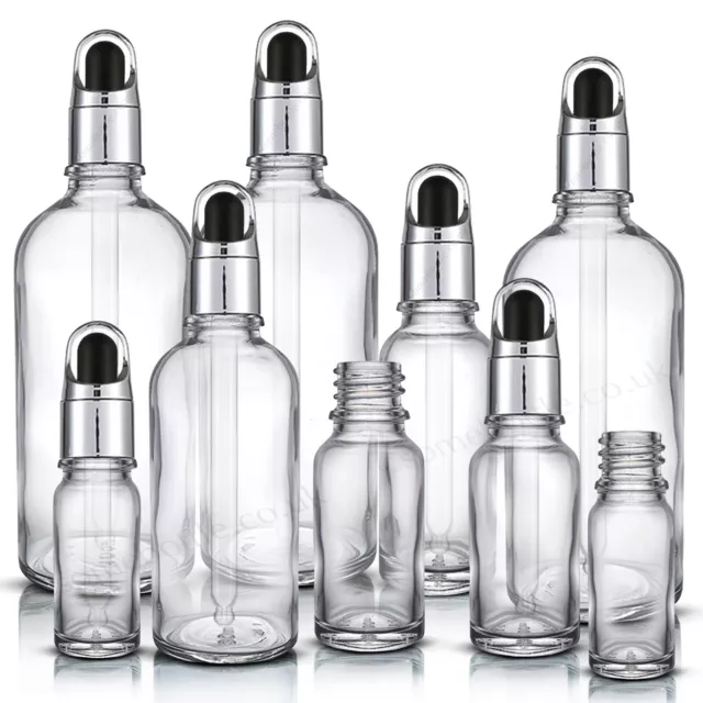 Clear Glass Dropper Bottle with SILVER Basket Shape Pipette Eye Drop Wholesale