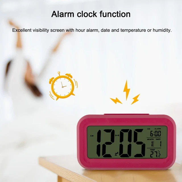 Elektronisch Wecker Mit Hintergrundbeleuchtung Modern Quadratisch Kunststoff
