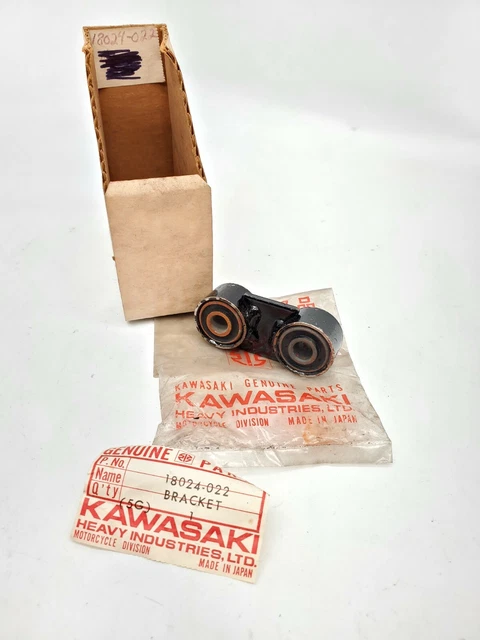 NEW KAWASAKI 74-76 KX250 74-79 KX125 Muffler Bracket NOS 18024-022 OEM KX
