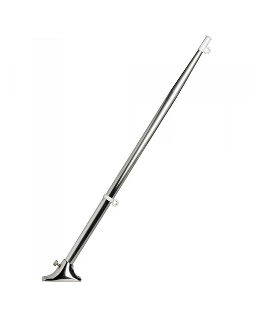 Hampe de pavillon inox - 80 cm - base Inox