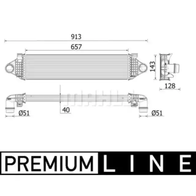 Ladeluftkühler MAHLE CI 551 000P für Volvo S60 II V40